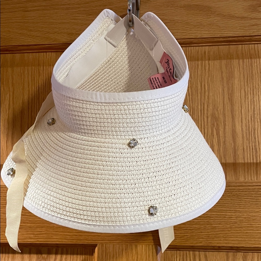 Juicy Couture White Woven Hat
